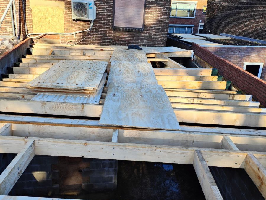 Verdiepingsopbouw — platdakconstructie